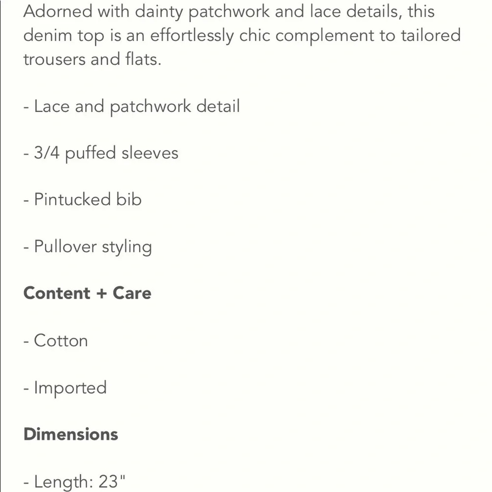 Anthropologie Ulla Patchwork Denim Blouse - Picture 9 of 9